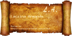 Laczina Armanda névjegykártya